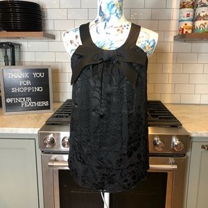 Tibi | Black Velvet Halter Tank Top